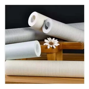 Industrial Style Waterproof Solid Color Durable PVC Wallpaper Easy to Clean Wall Covering Removable Decorative
