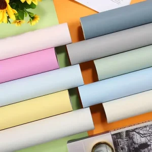 Solid Color Wall Sticker Paper Pure Wallpaper Self adhesive Waterproof Wallpaper Roll Peel and Stick Contact Paper