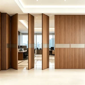 Soundproof Electric Office Movable Partition Decorative Sliding Walls Room Divider with Doors for Home Hotel Hall