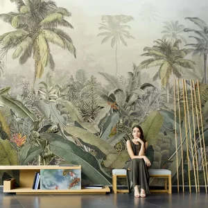 Southeast Asia Tropical Rainforest Designs Mural Wallpaper 3D