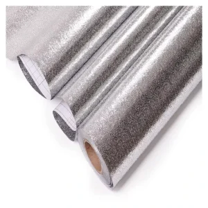 Sparkly Glitter Contact Paper Peel Stick Silver Waterproof ECO Friendly Fireproof Self Adhesive Wall Paper for Kitchen Bathroom