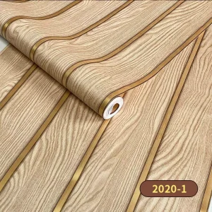 Stain Resistant Furniture Covering Removable Waterproof Self Adhesive Wood Wallpaper for Living Room Wall