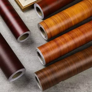 Steel Plate Film PVC Self Adhesive Film for Car Decoration Wooden Interior Film Home Applications Wood Grain Wallpaper