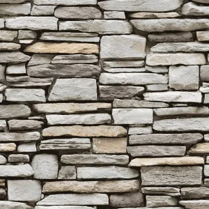 Stone Pattern Renter Friendly Peel and Stick Wallpaper Waterproof Removable PVC Wall Covering for Living Room Kitchen Decor