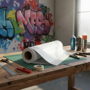 Strong Adhesive Self-Adhesive ECO Solvent Material Clear Printable Vinyl Sticker Rolls for Wall Sign Wall Graphic