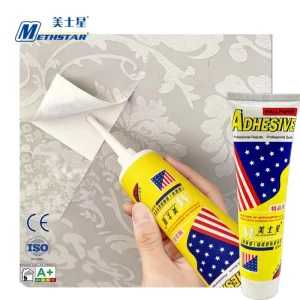 Strong Bond Anti Curling Wallpaper Repair Adhesive Clear Tube Glue Pure Paper Non Woven PVC Silk Construction Use