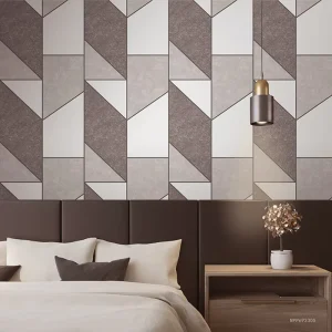 Stylish Geometric Design PVC Wallpaper Roll Modern