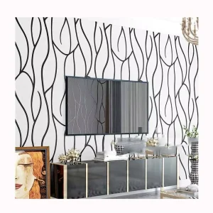 Suede Velvet Wallpaper Stripe Designs Non Woven Wall Paper Roll Home Decoration Modern Wallpaper Luxury Floral