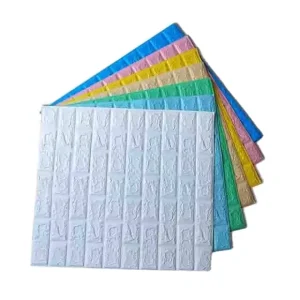 Supply Soft Board Decorative 3D Foam Wallpaper 3D Wall Sticker