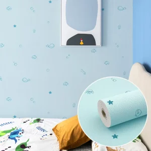 TIANAN Foam Wallpaper Leasy to Install Simple to Operate Easily Wipe Clean 3D Kids Wallpaper 3D Self Adhesive