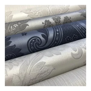 Texture Wall Paper Home Bedroom Luxury Damask Embossed Wallpaper Rolls Golden Modern Floral 3D Model Design