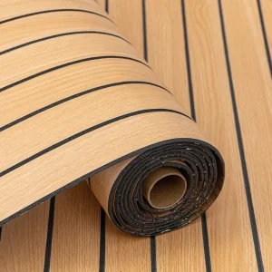 Textured 3D Concave-convex Wall Stickers Wood Grain Self-Adhesive Foam Moisture-Proof Wall Panels for Bathroom