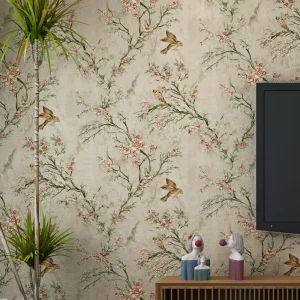 Textured Embossed 3D Decorative Wallpaper Roll Metallic Foil Accents for Feature Walls with Foil Detailing