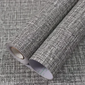 Textured Fabric Wallpaper Designs Faux Grasscloth Peel and Stick Wall Paper Self-Adhesive Linen Removable Wall Sticker
