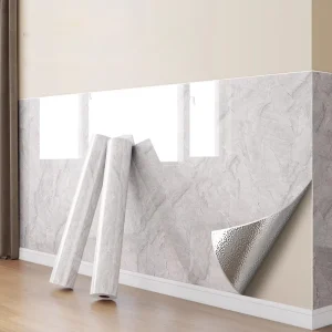 Thick IXPE Marble Wallpaper 3D Textured Waterproof Wall Panel for Apartments