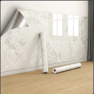 Thick IXPE Marble Wallpaper 3D Textured Waterproof Wall Panel for Apartments