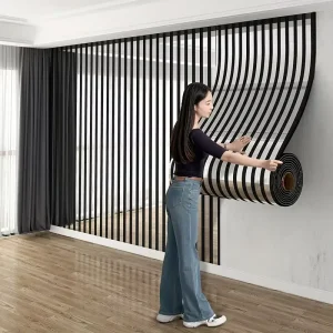 Thick Large Wallpaper Roll Self Adhesive PVC 3D Grid Wallpaper Mirror Reflective Texture Wall Panel for Home Decoration Art