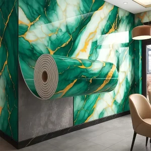 Thicken Self-Adhesive Wallpaper with 3D Illusion Effect Peel & Stick Removable Tile Wall Panel Sticker for Wall Decor