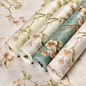 Thickened 3D Self adhesive Non woven Wallpaper for Bedroom Warm Living Room Background American Style Wallpaper