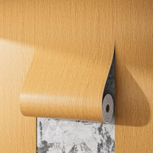 Thickened Faux Wood Wall Panels Waterproof Self Adhesive Peel and Stick Wood Grain Wallpaper Wall Sticker