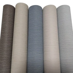 Thickened Striped Fabric Pattern PVC Self adhesive 3D Waterproof Fire Retardant Anti Oil Modern Wallpaper for Living Room