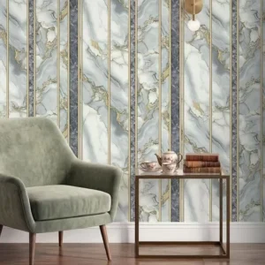Time Tunnel 2 and Designs with Stone Wood Grain Brick Green Plant PVC 0.53*9.5 m Wallpaper for Home Office Decoration