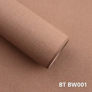 Touch Textured Fabric Waterproof Bubble Free Furniture Peel and Stick Wallpaper Tiles for Kitchen Home Hotel Apartment Decor