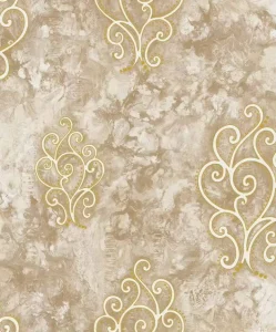 Traditional Style Plain Color Natural Texture Damask Pattern Sticker 3D Mural Wallpaper Nonwoven Wall Paper Rolls