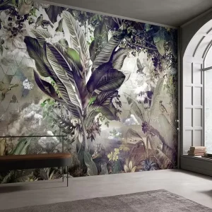 Tropical Greenery Wall Mural Jungle Nature Plant Wallpaper for Bedroom Living Room Decoration