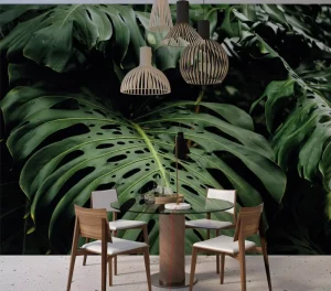 Tropical Palm Leaf Wallpaper Mural for Bedroom Living Room and Sofa Wall Decoration