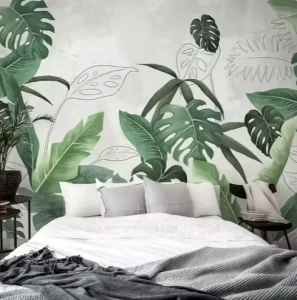 Tropical Rain Forest 3D Wallpaper Leaves Home Decoration Mural Wall Paper for Living Room
