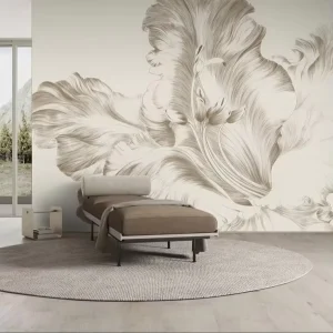 Tropical Rainforest Plant Mural Non-Woven Wallpaper Peel Stick Self-Adhesive Waterproof for Living Room Household Office Home