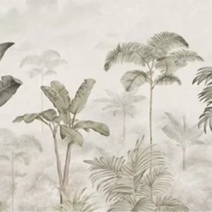 Tropical Rainforest Trees & Foliage Wallpaper Mural Moisture- & Waterproof for Adding Natural Vibe Any Room