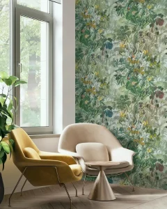 Tropical Wallpaper Rainforest Botanical Custom Print Palm Leaf Wild Flower Wallcovering for Villa Cafe Interior Home Decoration