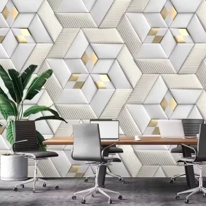 UDK 3D Wallpaper Geometric Wall Decor Self Adhesive Wallpapers Stickers Sofa Background Wall Decoration