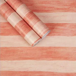 UDK Colorful Stripe Peel and Stick Wallpaper 0.45x10m PVC Waterproof Removable Self Adhesive Wall Sticker for Home Decor