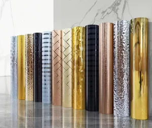 UDK Foam Wall Panel Metallic Gold Silver Film Self Adhesive Wall Sticker 1.2x3m Removable for Bedroom Wall Renovation
