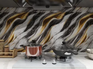 UDK LY/DY 1.2x3m*2.5mm Waterproof Foam Marble Thickened Vinyl PVC Luxury Self-Adhesive Wallpaper Rolls for Home Decor