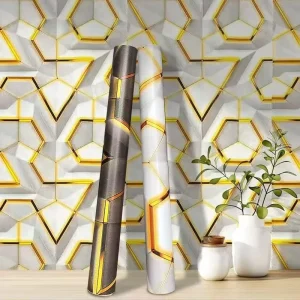 UDK Waterproof PVC Peel and Stick Wallpaper 3D Self-adhesive Wallpaper Home Decoration