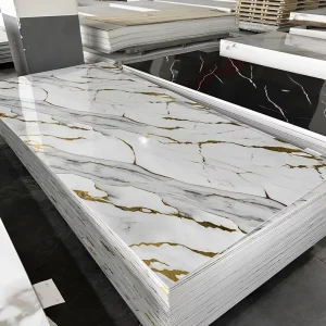 UV Marble Sheet PVC Wall Panel Waterproof Eco-friendly Modern Design For Indoor Background Wall Household Commerce Use