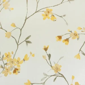 VIvid Yellow Flowers Design Non woven Wallpapers for Wall