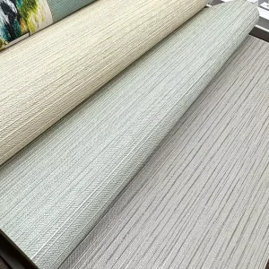 VWC5 037 High End Beige PVC Hotel Wallpaper Luxury Textured Fabric Vinyl Fireproof Modern Design for Room Wall Paper Covering