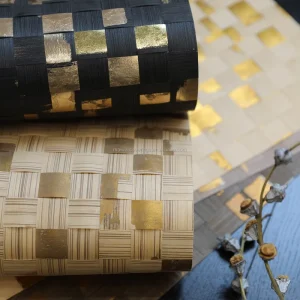 Versatile Woven Wood Veneer woven by hand for Bespoke Furniture & Feature Walls