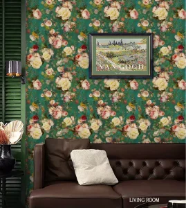 Vintage Door Sticker Wallpaper Mural Unique Animal PVC Adhesive Peel and Stick Wallcovering Wallpaper