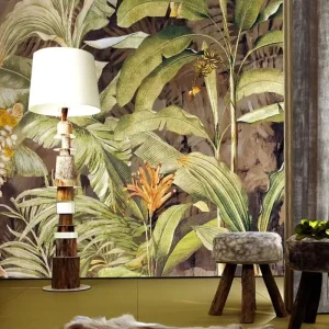Vintage European Rainforest Wallpaper Southeast Asian Style Peel and Stick Waterproof Banana Leaf Mural for Living Room Hotel