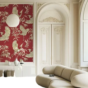 Vintage Floral Soundproof Self Adhesive Peel and Stick Wallpaper High Quality Apartment Administration Waterproof Home Decor