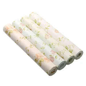 Vintage Floral Wallpaper Pastel Pink Flower Botanical Wall Paper Rolls for Home Living Room Bedroom Wall Decoration