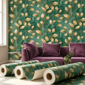 Vintage French Style Small Floral Wallpaper Cream Color PVC Wall Covering for Living Room Bedroom Garden Theme Decoration