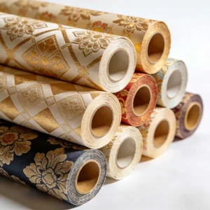 Vintage Gilded Floral Waterproof Eco-Friendly Sound-Absorbing Light Luxury Decorative Wall Cloth for Living Room Bedroom Hotel