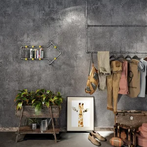 Vintage Industry PVC Wallpaper Plain Solid For Home Decor Living Room Bedroom Background Vinyl Wall Paper